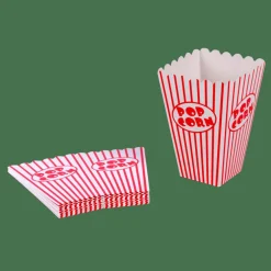 CINEMA Gobelet Pop-corn Set De 8 Blanc, Rouge