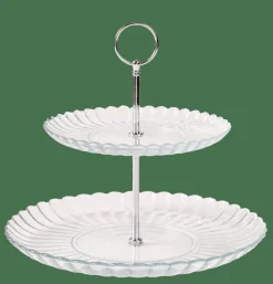 DAHLITA Plat à Servir Avec 2 Niveaux Transparent