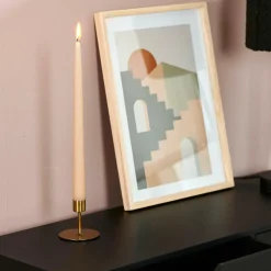 DUO Bougies Dîner Set De 2 Beige