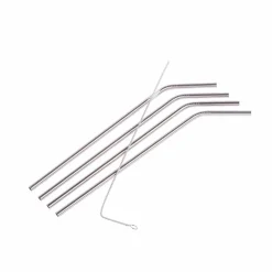 FANCY Pailles à Cocktail Avec Brosse Argent