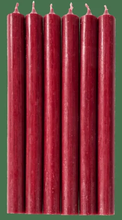 FINA Bougies Set De 6 Bordeaux