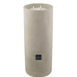 FUEGO Bougie Solaire Led Gris Clair