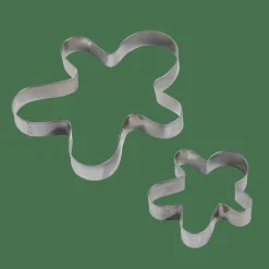 GINGERBREAD Emporte-pièces Set De 2 Argent