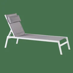 HUGO Chaise Longue Blanc, Gris