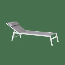 HUGO Chaise Longue Blanc, Gris