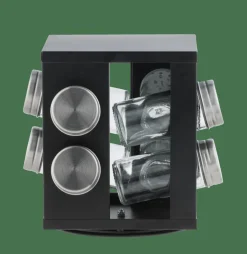 INDUSTRIA Carrousel à épices 8 Récipients Noir