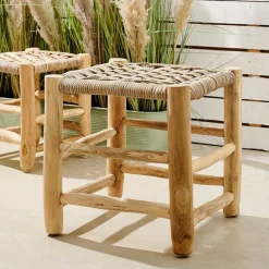 KANAI Tabouret 2 Tailles Tabouret Grand Naturel