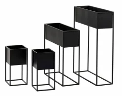 LARGO Pot De Fleurs Noir