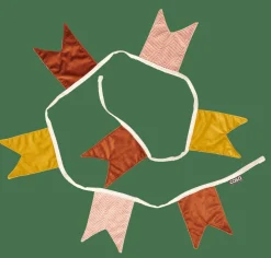 LEON Guirlande De Drapeaux Rouge