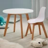 MATHIAS Chaise Pour Enfants Blanc, Naturel