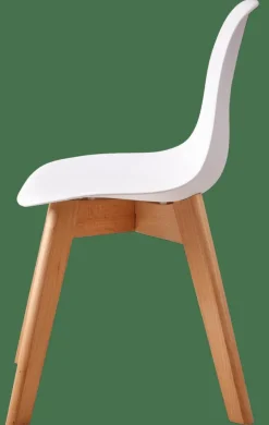 MATHIAS Chaise Pour Enfants Blanc, Naturel