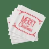 MERRY CHRISTMAS Set De 20 Serviettes Rouge