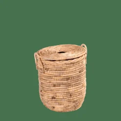 MILEY Panier à Linge Avec Couvercle Et Poignées Naturel