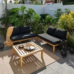 PAULETTE Table/pouf Lounge Naturel