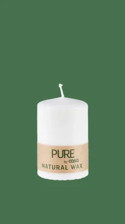 PURE Bougie Cylindrique Blanc
