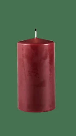 PURE Bougie Cylindrique Rouge Foncé