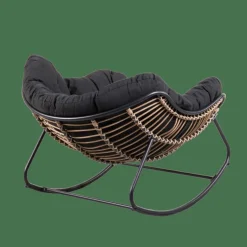 ROCKO Chaise à Bascule Noir