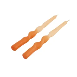 SPIRAL Bougie Dîner Orange