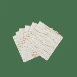 STARS Set De 20 Serviettes Doré