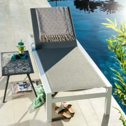 SYDNEY Chaise Longue Blanc