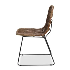 TOBA Chaise De Salle à Manger Noir, Brun