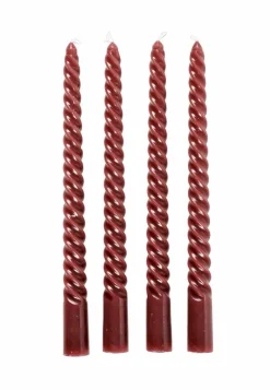 TWIST Bougies Torsadées Set De 4 Vert