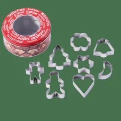 X-MAS Emporte-pièces Set De 8 En Boîte Métallique Argent